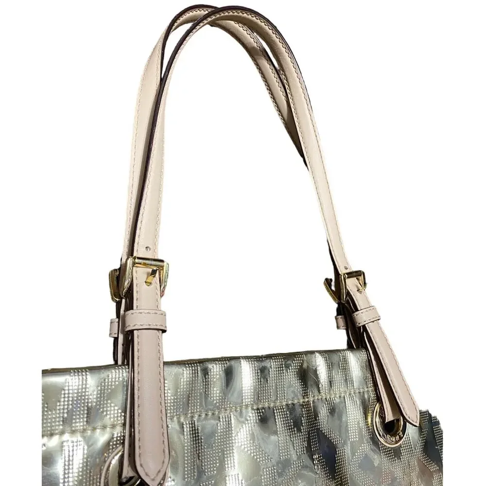 Michael Kors shiny metallic gold Large Jet Setter purse / bag Excellent‎ cond.
